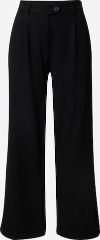 ABOUT YOU x Marie von Behrens Wide leg Pleat-Front Pants 'Marlena' in Black: front