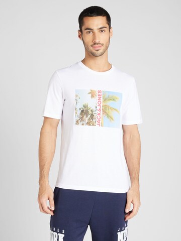 JACK & JONES Bluser & t-shirts 'NAVIN' i hvid: forside