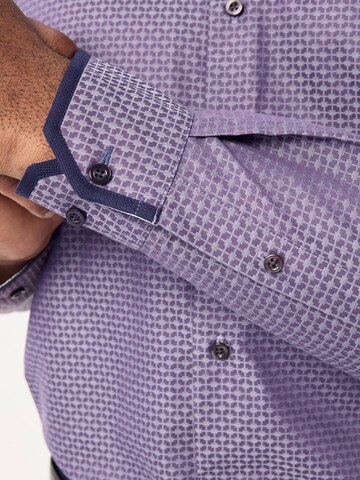 Next Regular fit Button Up Shirt in Purple