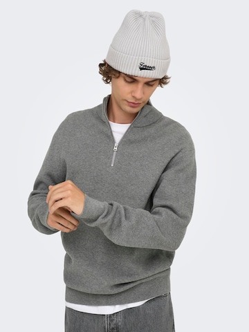 Pullover 'ONSPHIL' di Only & Sons in grigio