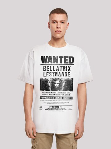F4NT4STIC Shirt 'Harry Potter Bellatrix Lestrange Wanter' in Wit: voorkant