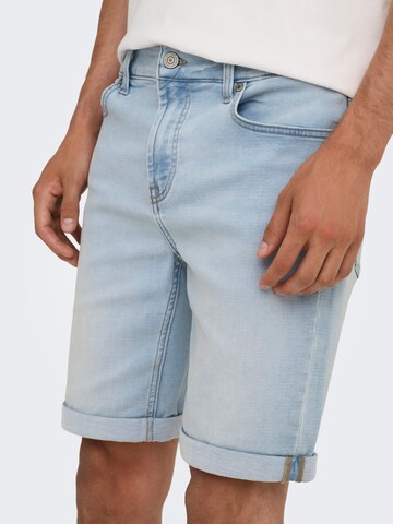 ONLY Baggy Trousers 'ply' in Blue