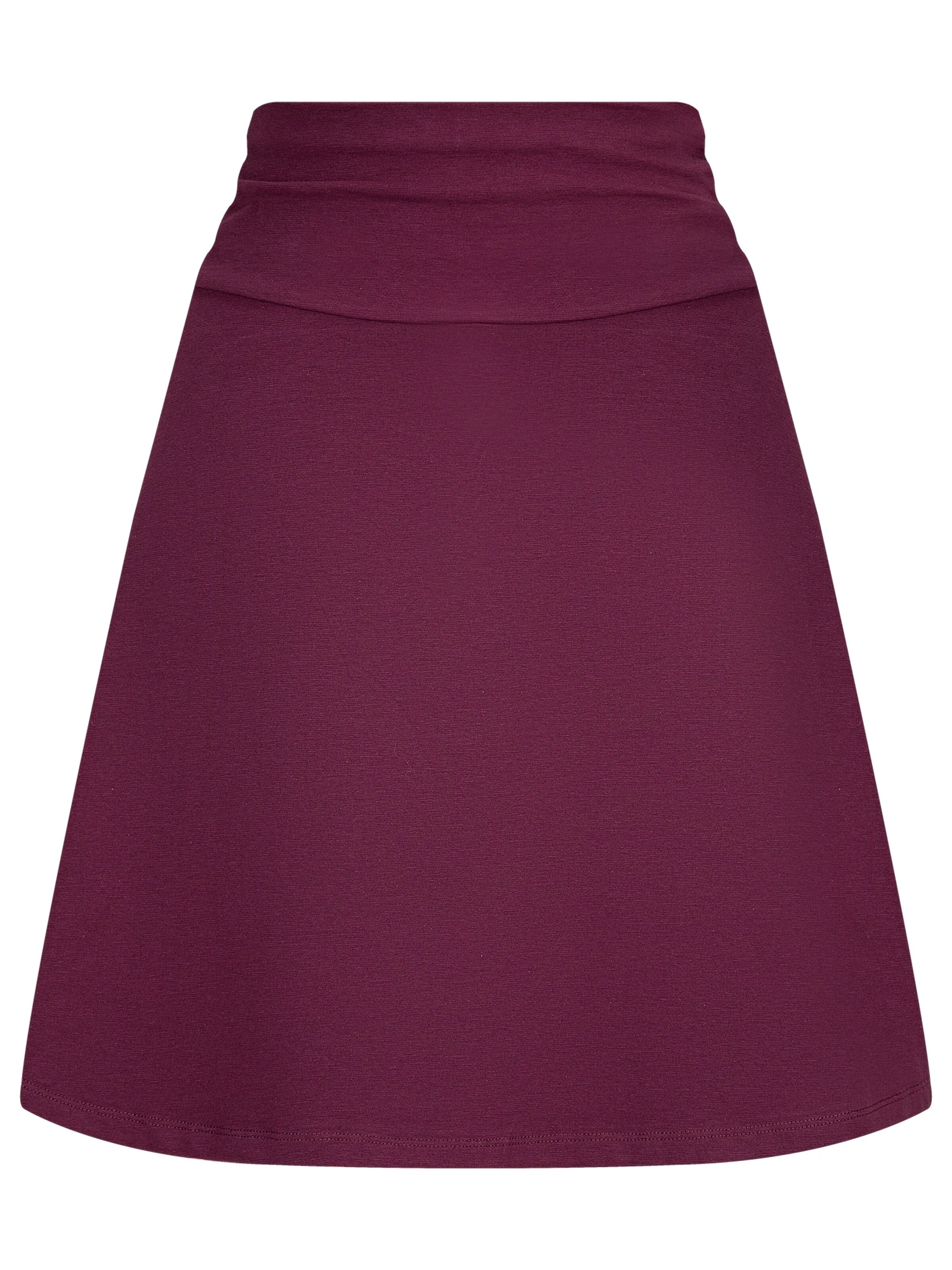Leela COTTON Skirt 'Damen Bio-Baumwoll Rock A-Linie' in Purple: front