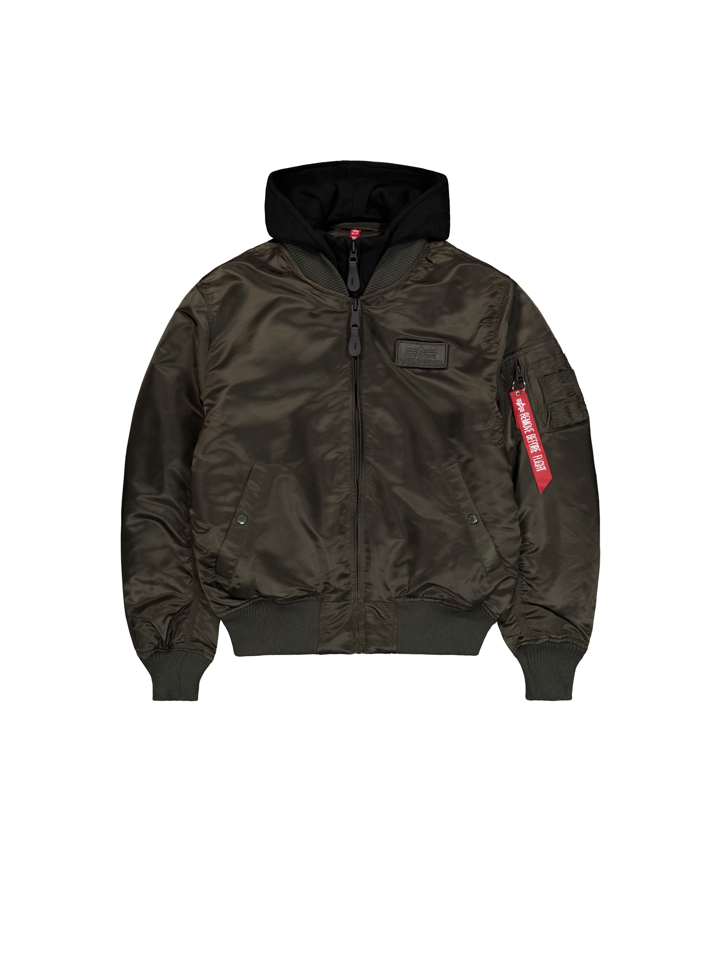ALPHA INDUSTRIES Between-Season Jacket 'MA-1 D-Tec' in Green: front