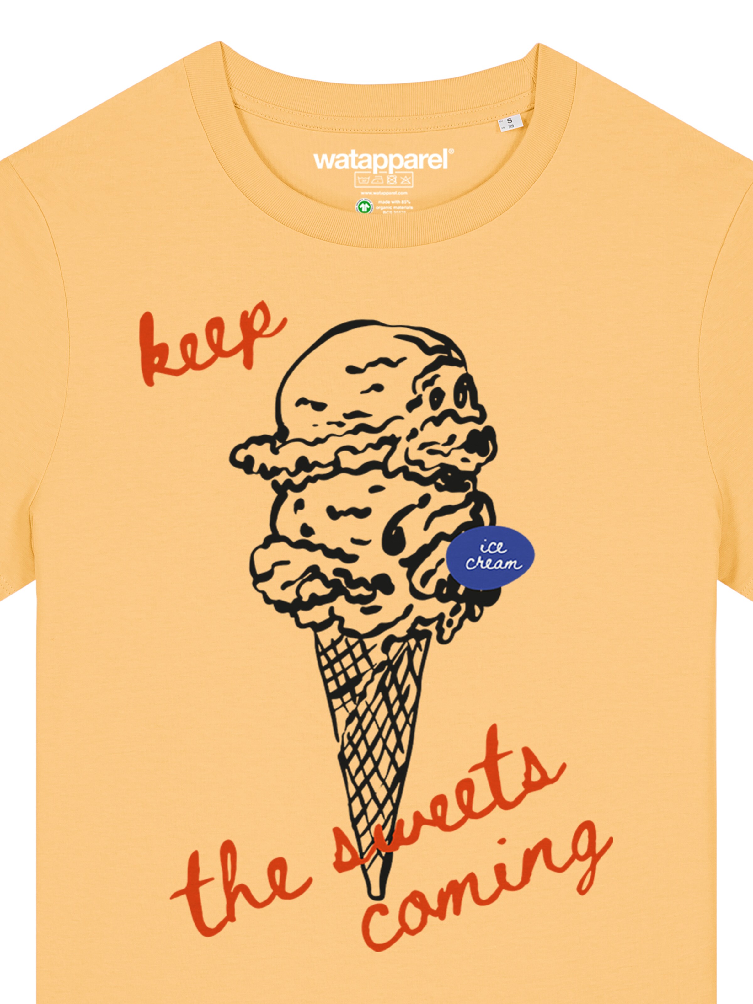 Watapparel Shirt 'Ice cream' in Yellow