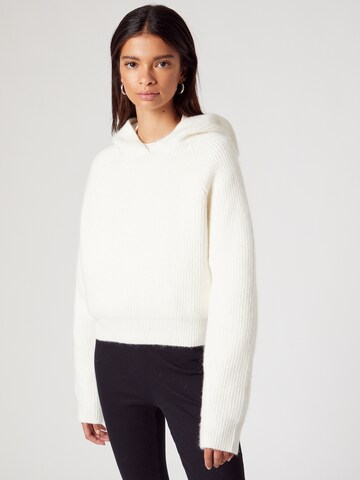 ABOUT YOU x MOGLI Sweater 'Freya' in White: front