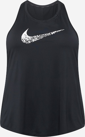 Nike Sportswear Sportovní top 'SWOOSH' – černá: přední strana