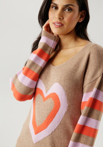 Aniston SELECTED Pullover in Braun