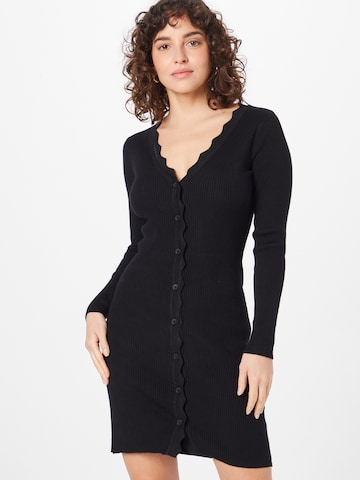 ABOUT YOU Knitted dress 'Izzie' in Black: front