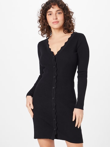 ABOUT YOU - Vestido de malha 'Izzie' em preto: frente