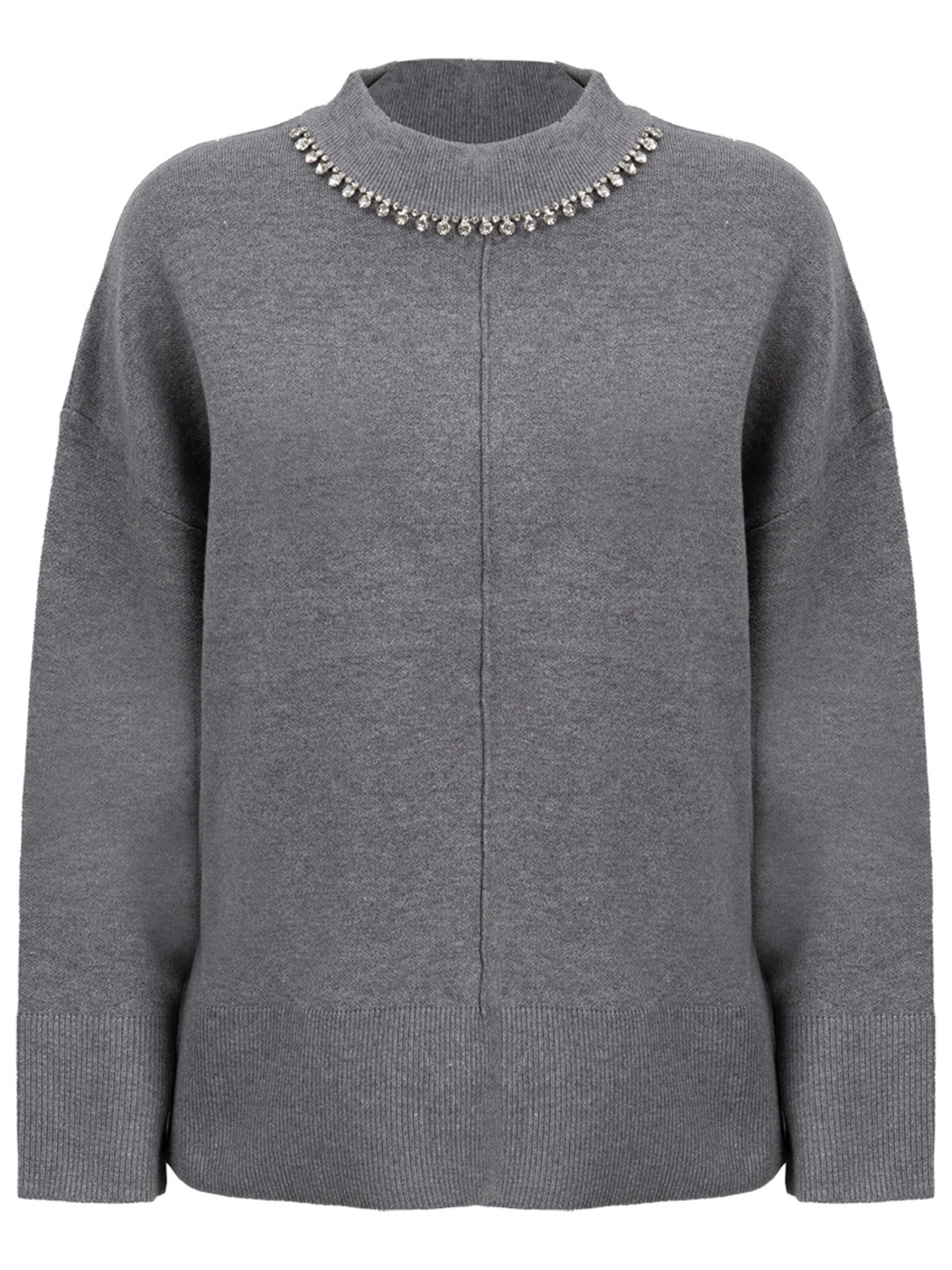 Influencer Sweater in Grey: front