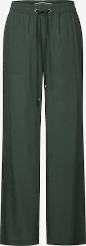 STREET ONE Wide leg Pants in Green: front