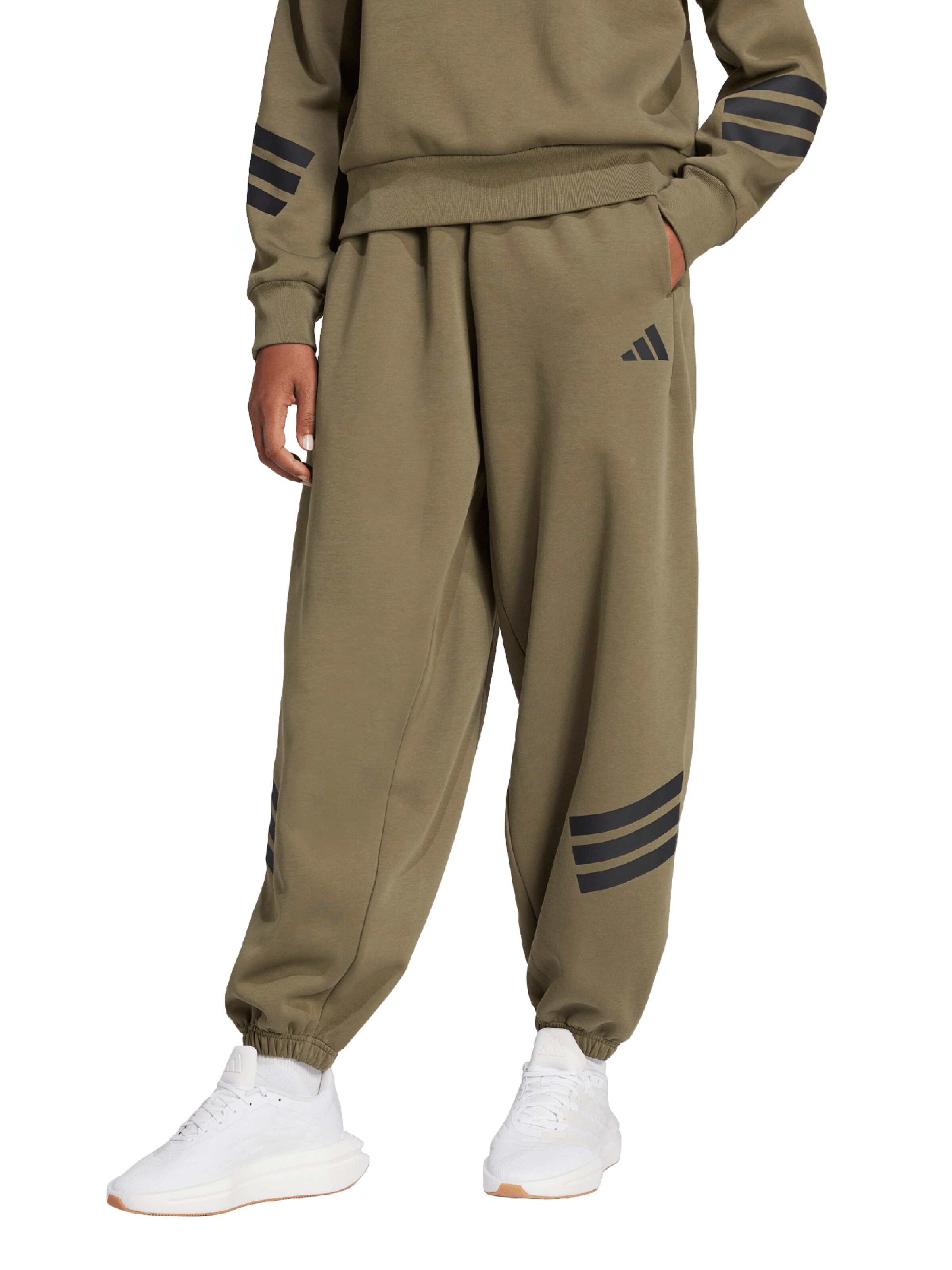 ADIDAS SPORTSWEARTapered Sportske hlače 'Future Icons' - zelena boja: prednji dio