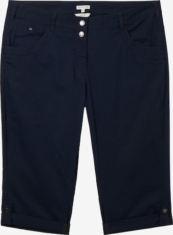 Regular Pantalon chino Tom Tailor Women + en bleu : devant