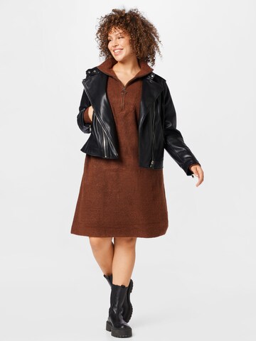 Noisy May Curve Knitted dress 'NEW ALICE' in Brown