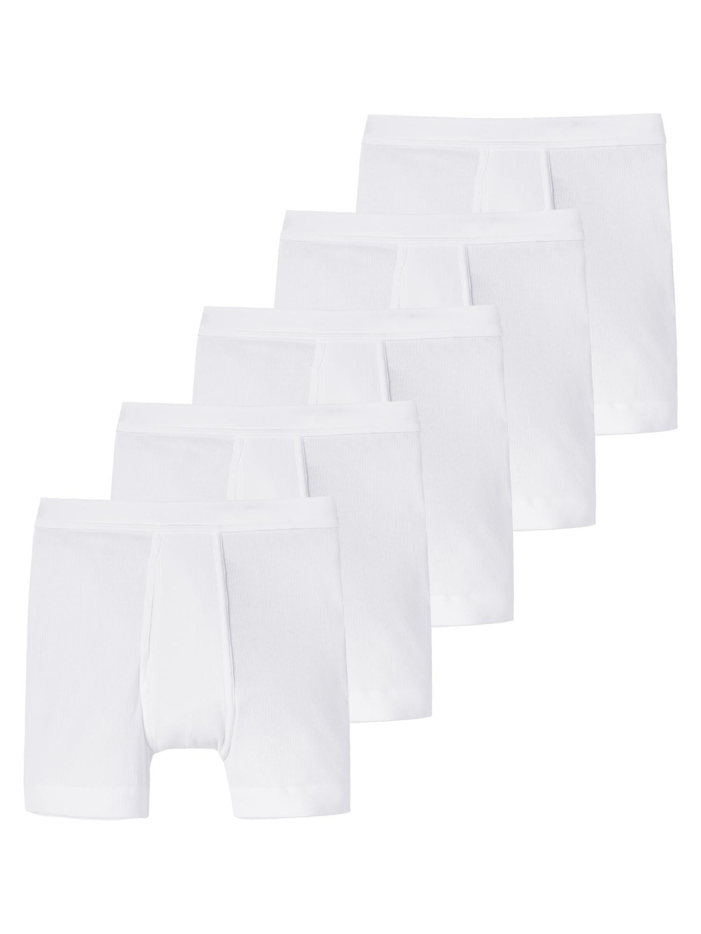 SCHIESSER Boxershorts 'Essentials Doppelripp' in M in de kleur Wit, Productweergave
