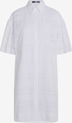 Robe-chemise Karl Lagerfeld en blanc : devant