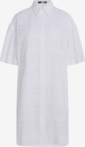 Robe-chemise Karl Lagerfeld en blanc : devant