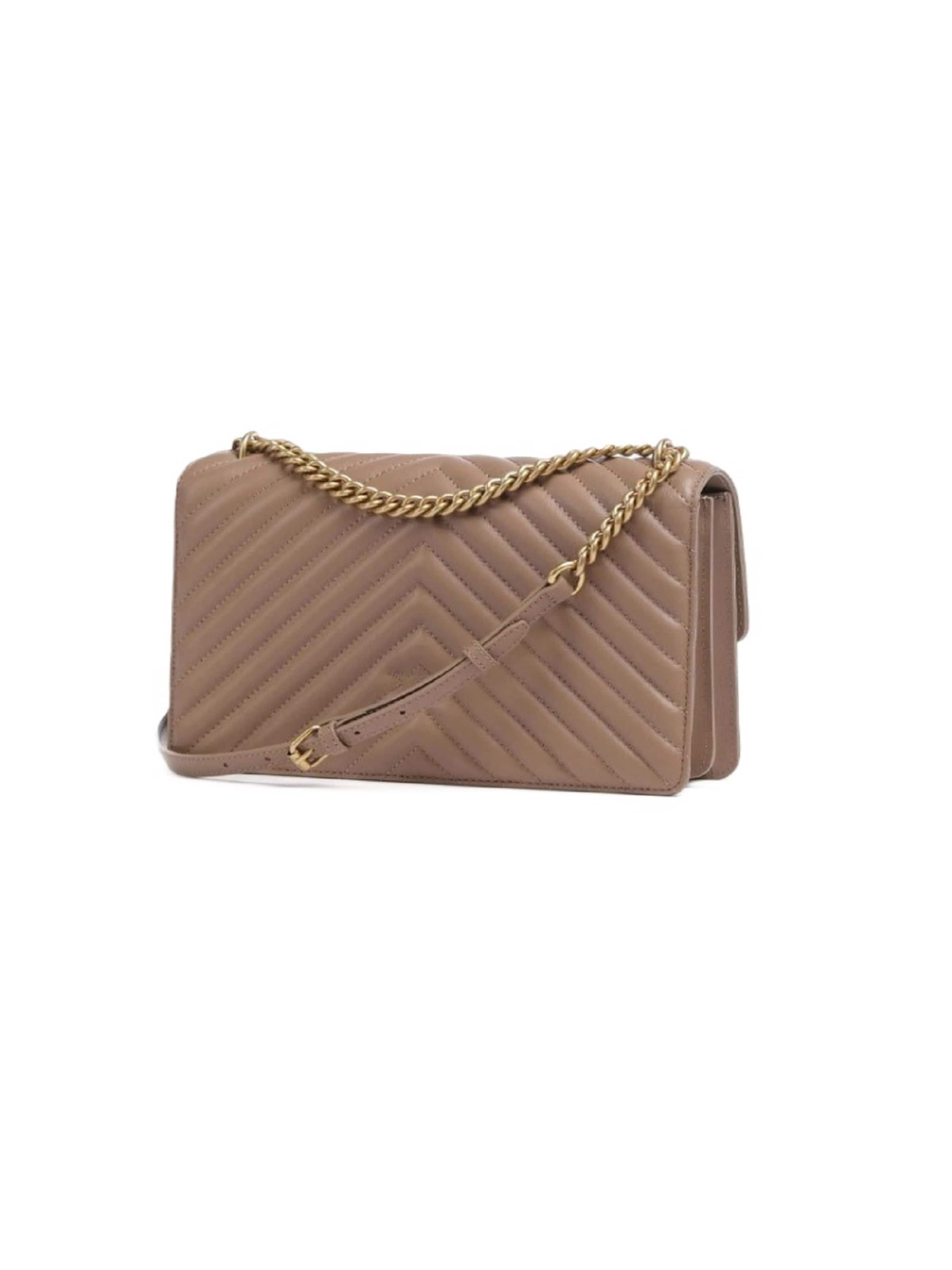 Borsa a spalla '100941 A0GK' di PINKO in beige