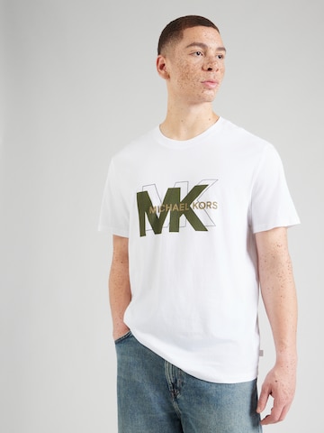 T-Shirt Michael Kors en blanc : devant