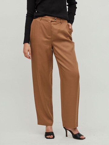 VILA Wide leg Pants in Brown: front