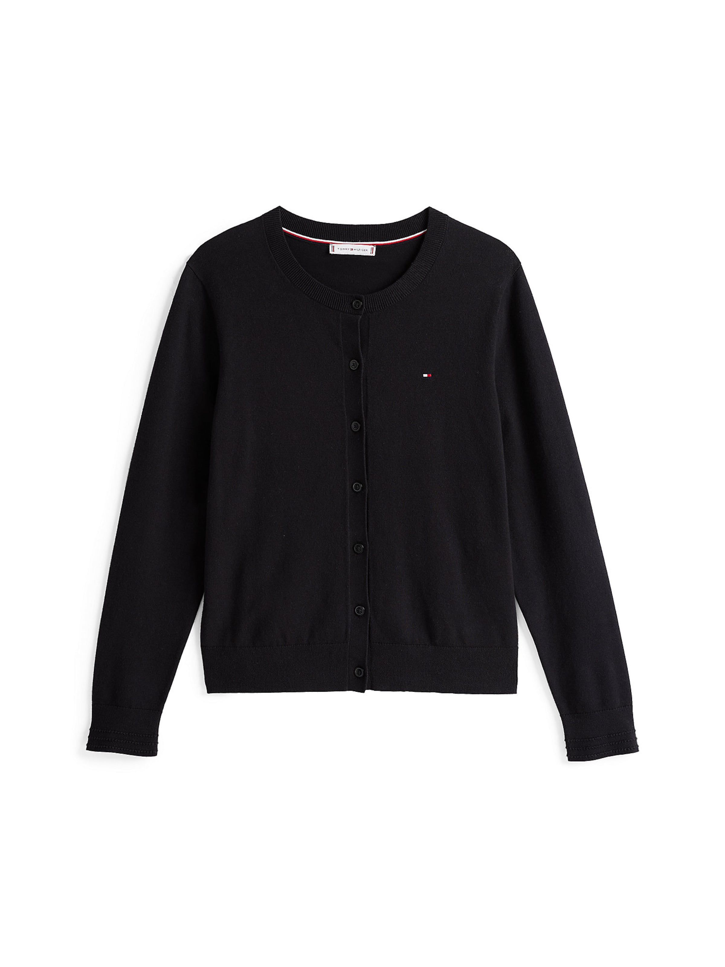 TOMMY HILFIGER Strickjacke in Schwarz: Vorderseite