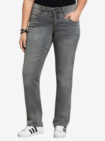 SHEEGO Regular Jeans in Grey: front