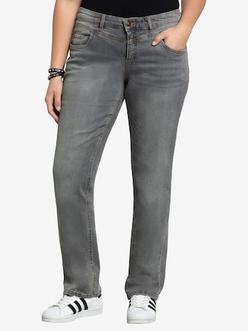 SHEEGO Regular Jeans in Grey: front