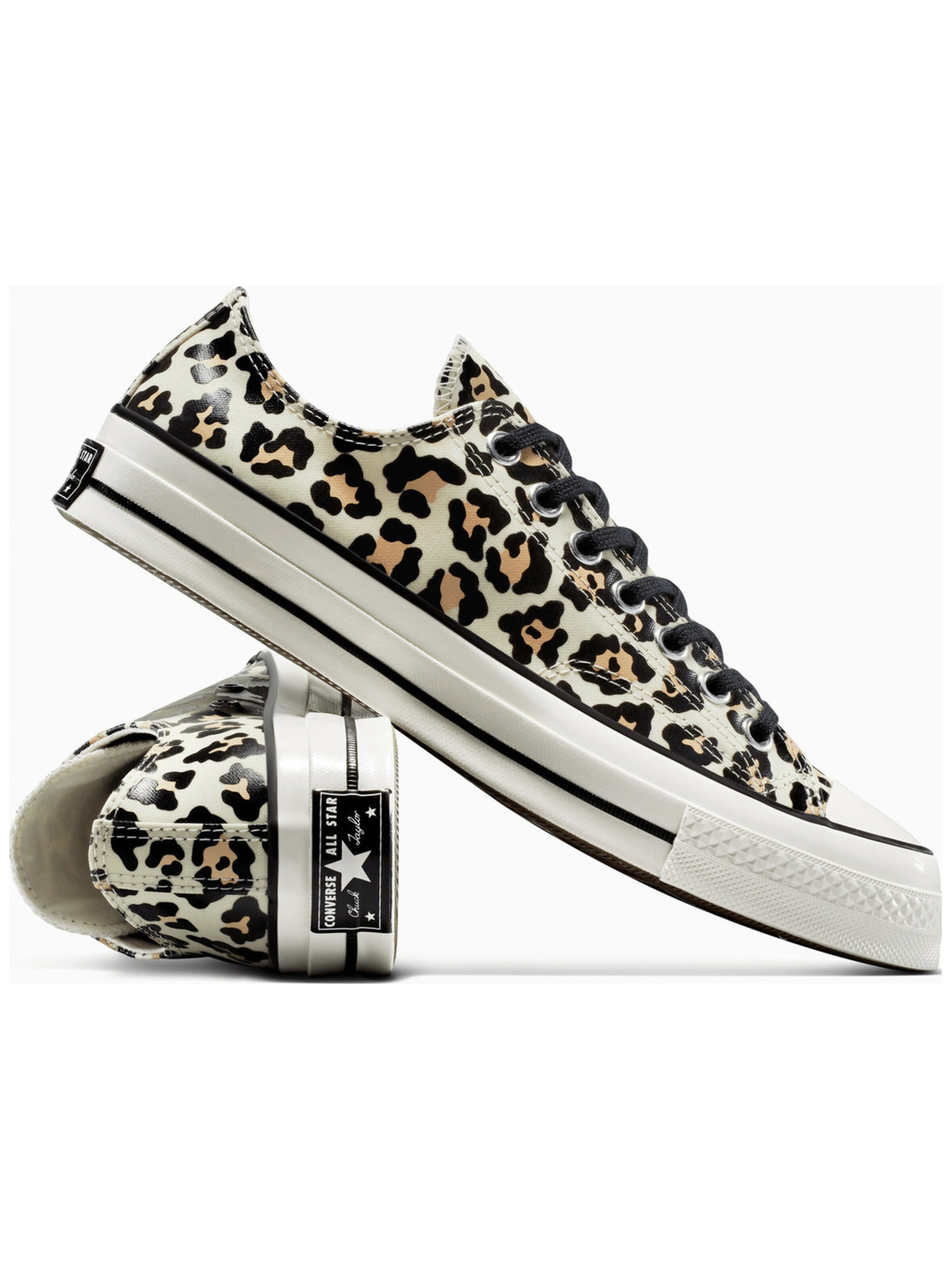 CONVERSE Platform trainers 'Converse Chuck 70 Glow-In-The-Dark Leopard Print' in Green