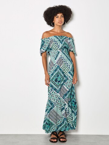Apricot Boho Folk Print Maxi Dress ' ' in Blau