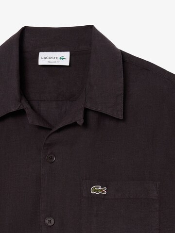 LACOSTE Comfort fit Button Up Shirt in Brown