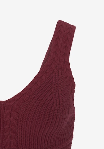 LASCANA Knitted Top in Red