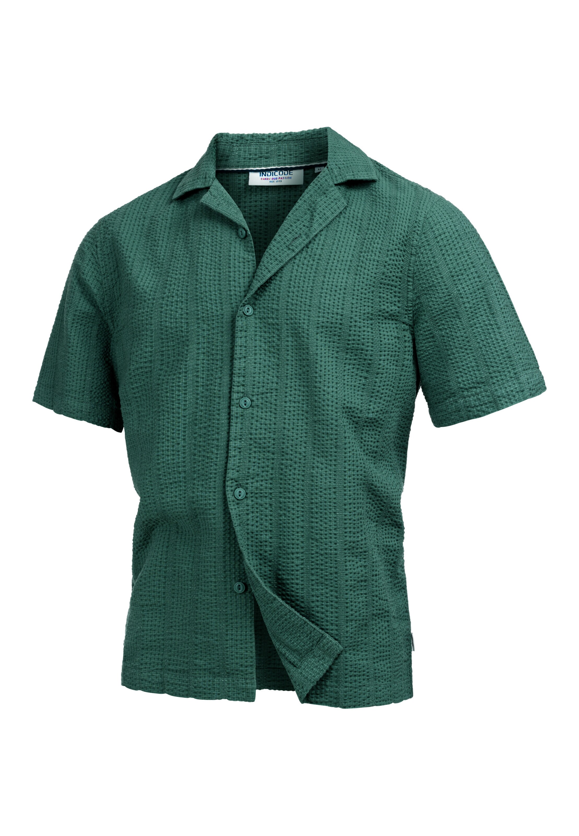 INDICODE JEANS Hemd 'INWallz' in Grün: Vorderseite
