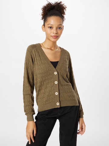 NÜMPH Knit cardigan in Green: front