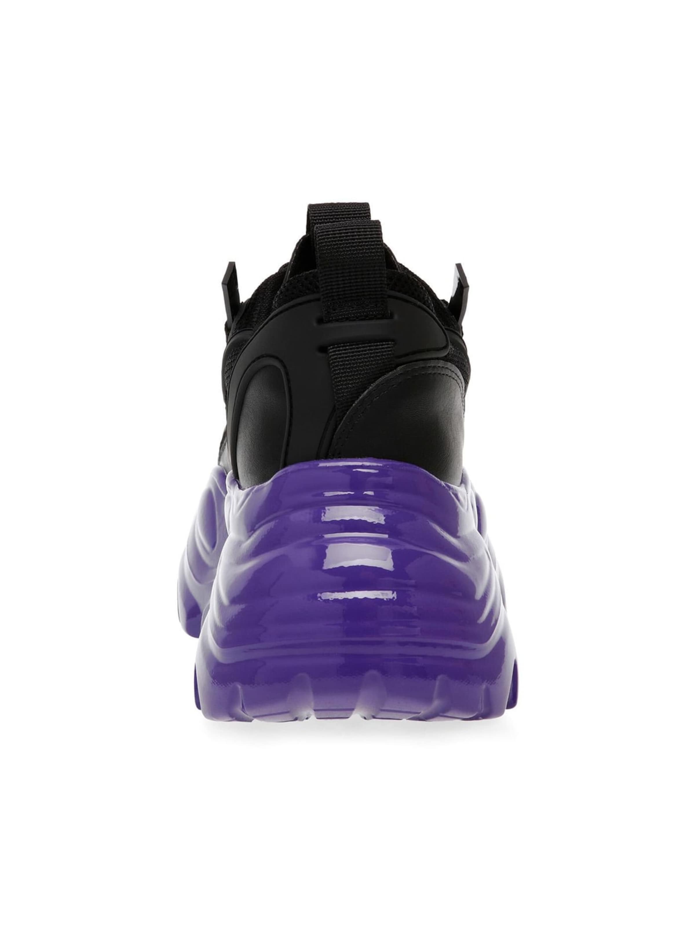 STEVE MADDEN Buty sportowe sznurowane 'W Recoupe Black / Purple Shoes' w kolorze czarny