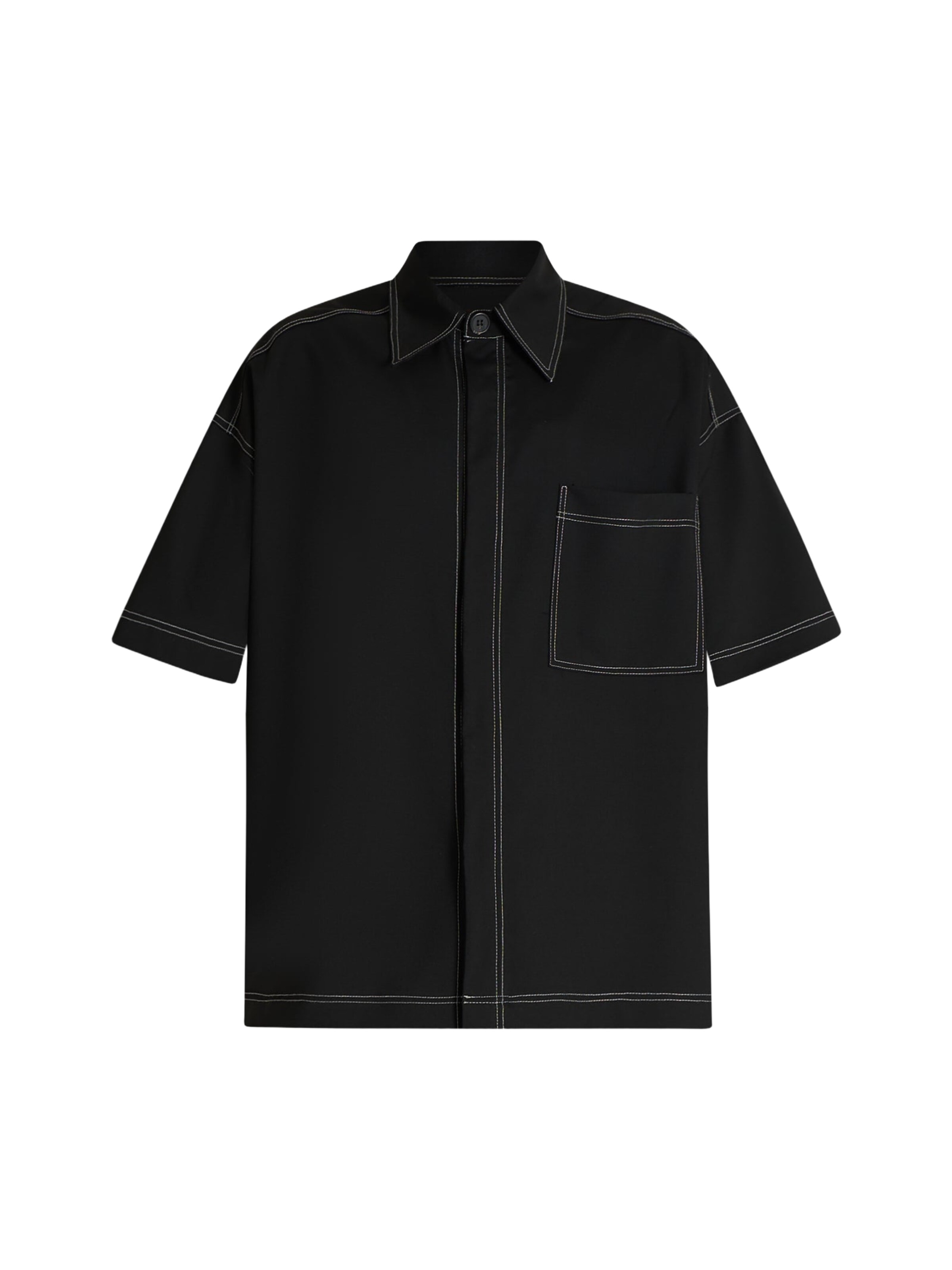 Coupe regular Chemise DARK LABEL en noir : devant