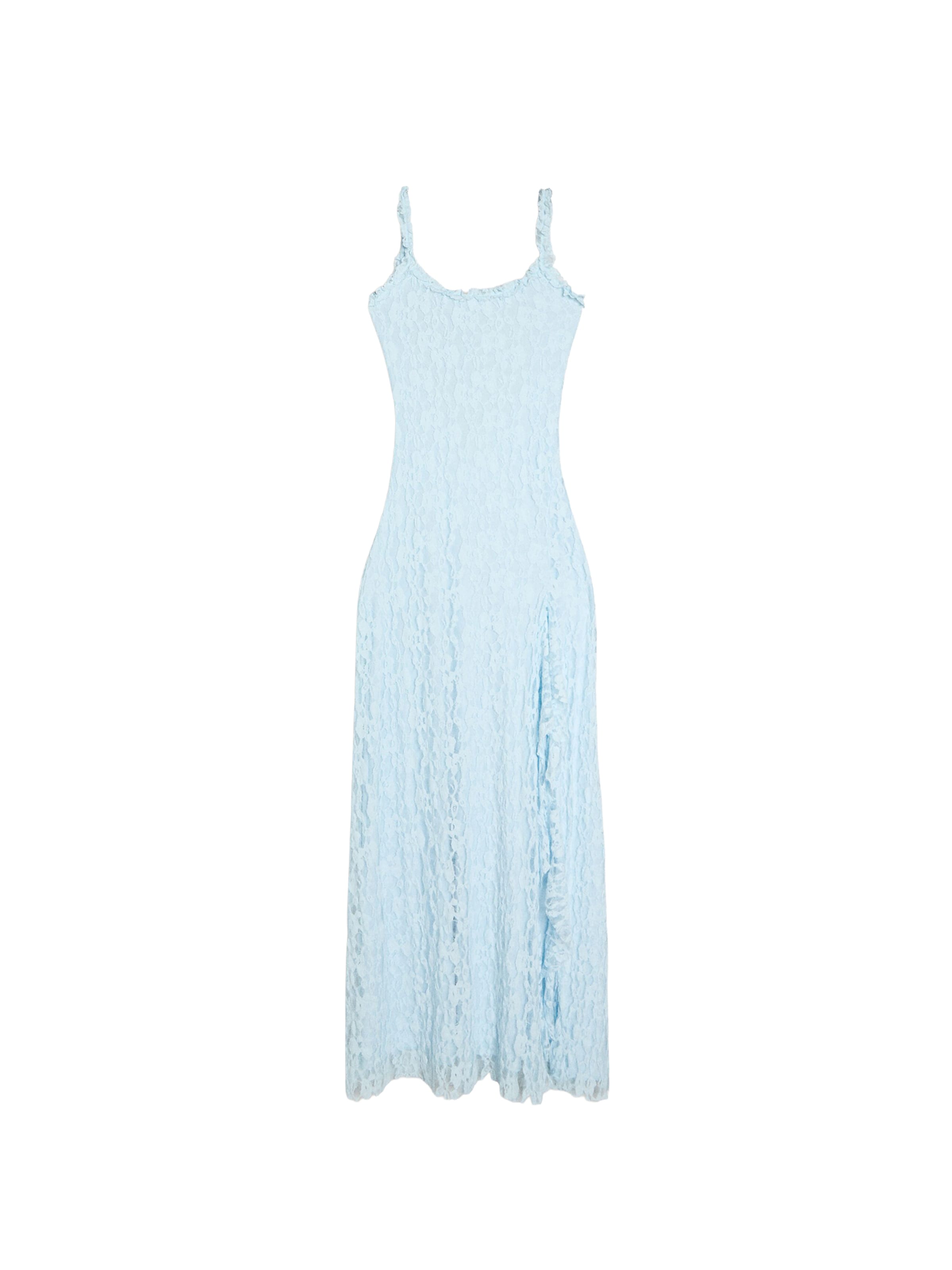 Bershka Robe en 34 en bleu clair, Vue avec produit