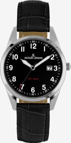 Jacques Lemans Analog Watch in Black: front