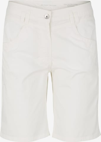 TOM TAILOR Normální Chino kalhoty – bílá: přední strana