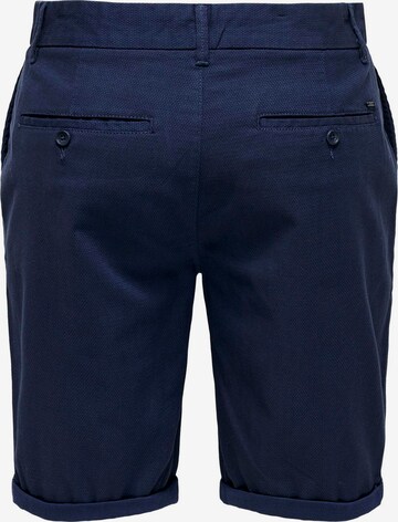 Only & Sons Regularen Chino hlače 'Peter Dobby' | modra barva