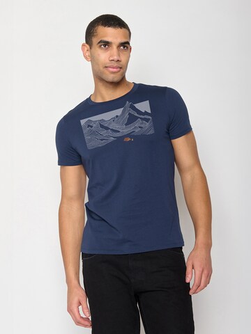 GREENBOMB Shirt 'Nature Valley' in Blue: front