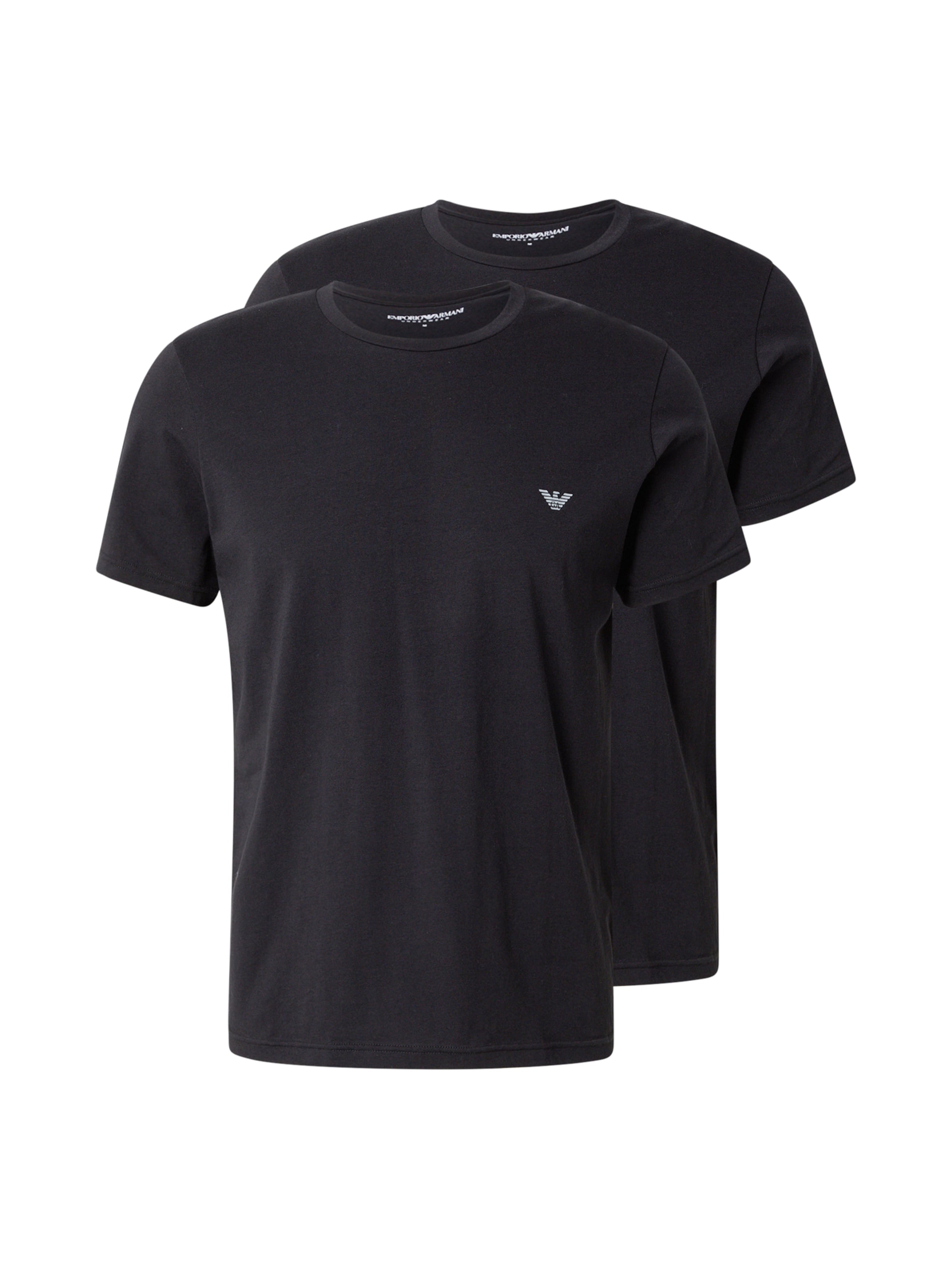 Emporio Armani Тениска в черно: отпред