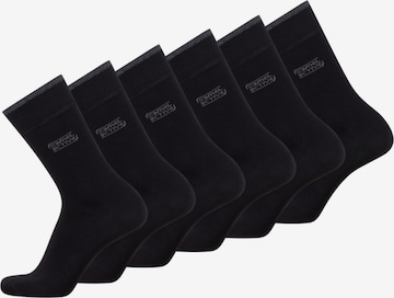 CAMEL ACTIVE 6 Paar Basic Socken aus biologischer Baumwolle – Schwarz, Grau und Blau in Schwarz: predná strana