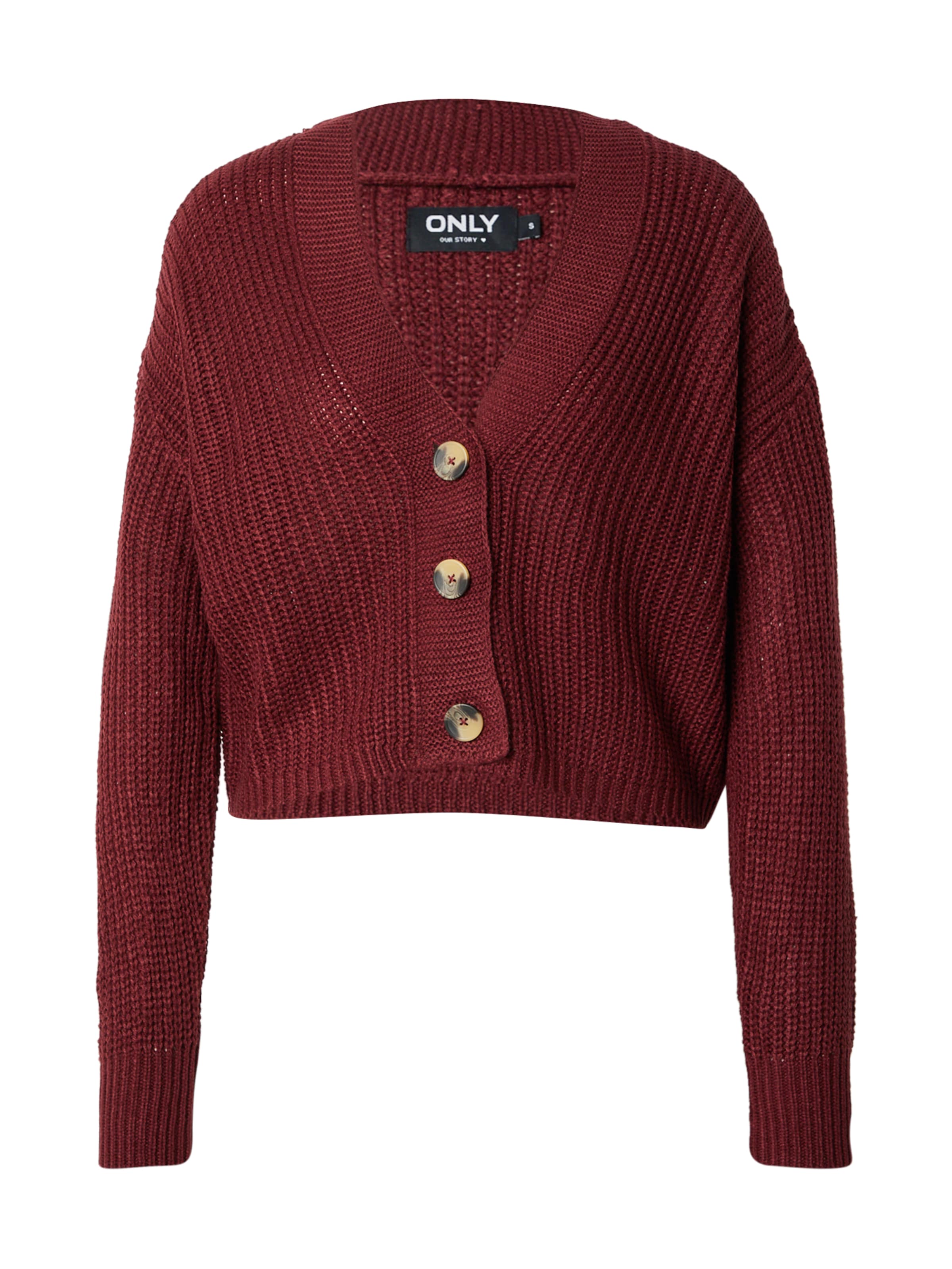 sarkans ONLY "Oversize" stila adīta jaka 'ONLCarol': no priekšpuses