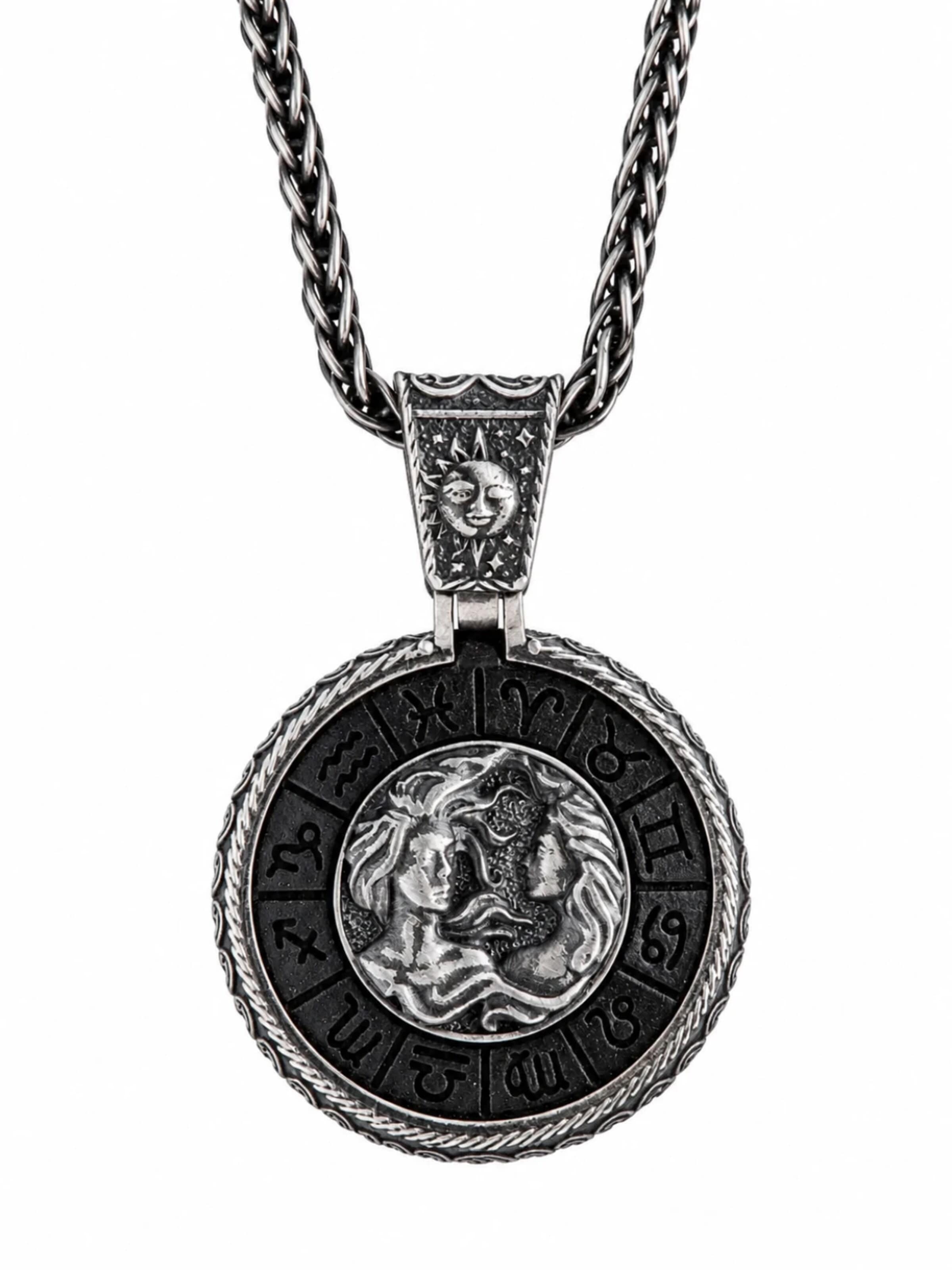 Pendentif 'BLIŹNIĘTA ' REYTEL en argent : devant