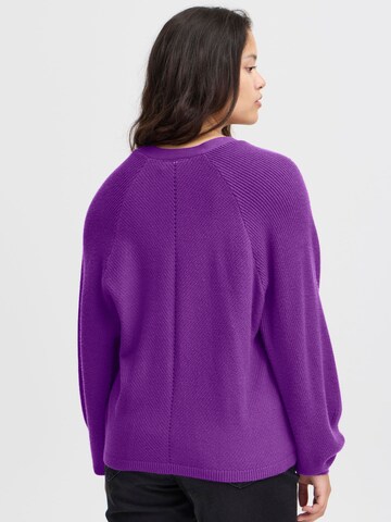 ICHI Knit Cardigan 'IHBoston' in Purple