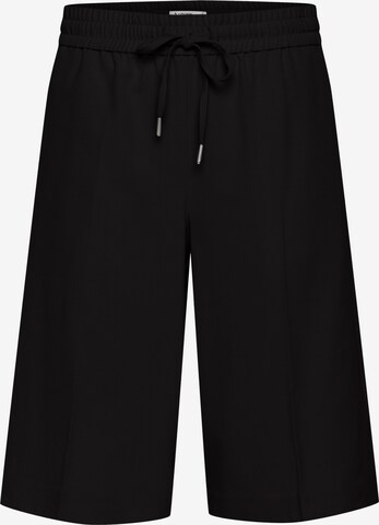 b.young Wide leg Pleat-Front Pants 'DANTA' in Black: front