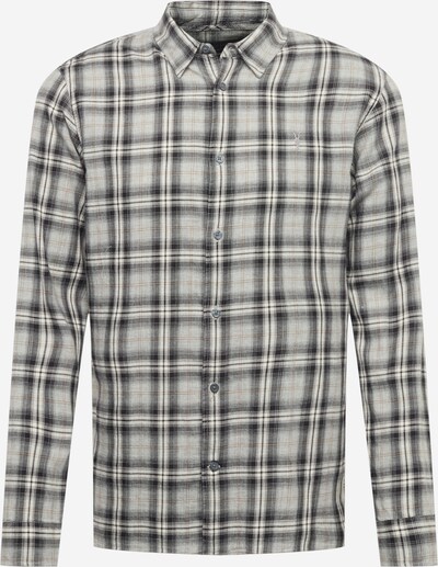 AllSaints Košile 'Kelross' - hnědá / tmavě šedá / šedý melír / bílá, Produkt