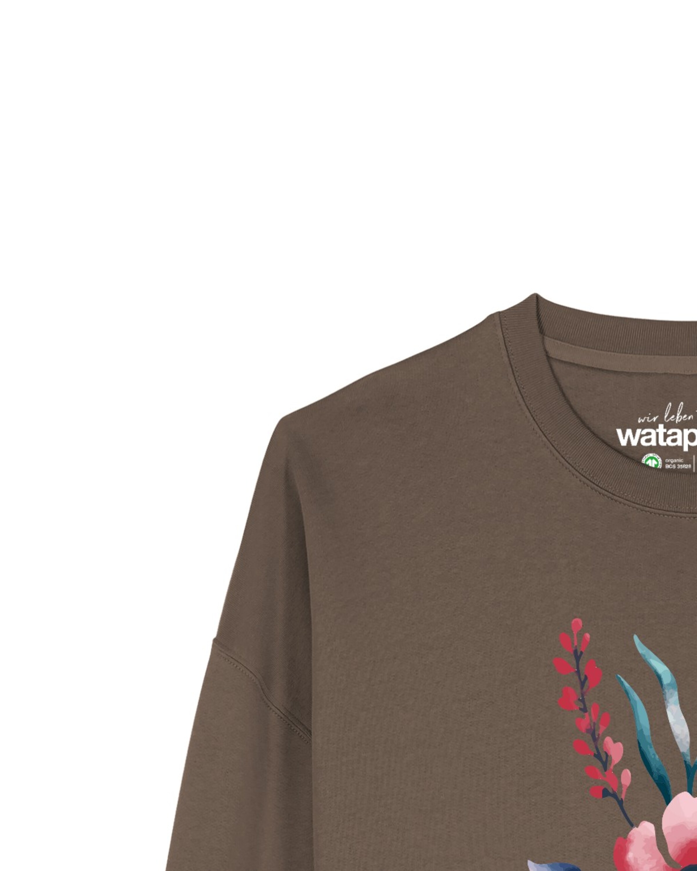 Sweat-shirt 'Blume in Wasserfarbe 01' Watapparel en marron