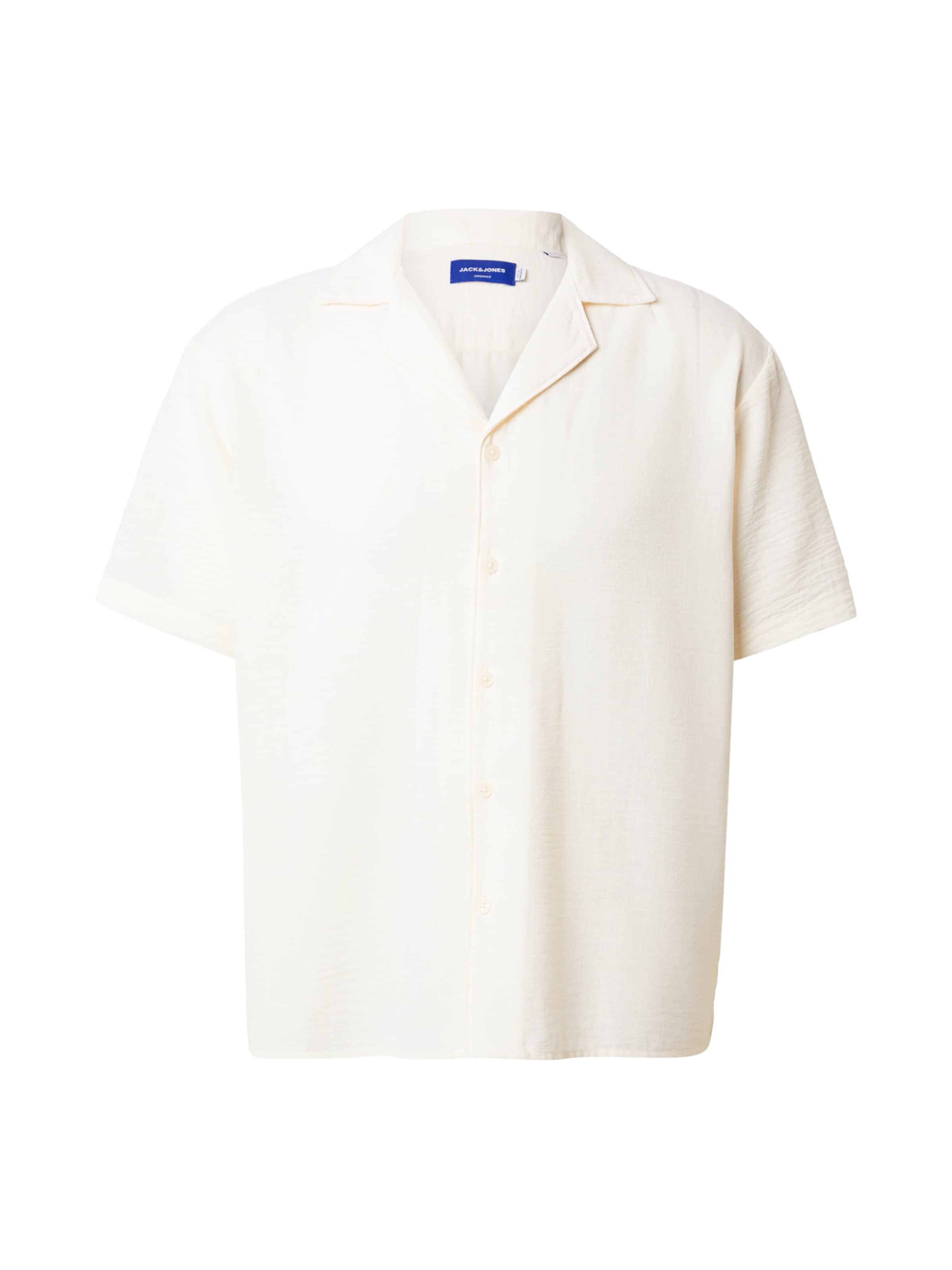 JACK & JONES Средняя посадка Рубашка 'JORHYERES' в Белый: спереди